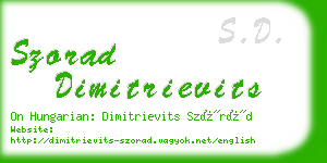 szorad dimitrievits business card